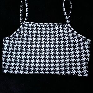Chic Houndstooth Women's Tank Top